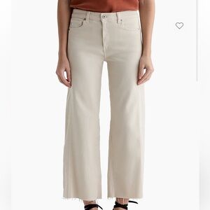 Liverpool Hannah Cut Hem Crop Flare Jean Stitch‎ Fix Off White 14 New With Tags